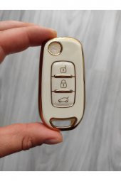 Renault Megane 4 Joy Capture Kadjar Symbol Nano Anahtar Kılıfı Beyaz - 1