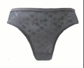 Tutku Bayan Bikini Külot Gri Dantelli Külot Standart M Beden - 1