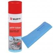 Würth Activ Clean Temizleme Köpüğü 500ml + Güderi Bez Mavi 130gr - 1