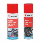 Würth Motor Temizleyici + Araç Kokpit Temizleme ve Bakım Spreyi - 1