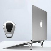 Coofbe Mini Laptop Standı Masaüstü Laptop Tutucu Laptop Standı Portatif Yapışkanlı Laptop Standı set - 1