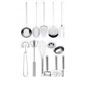 13 Adet Mutfak Hazırlık İçin Çırpıcı, Kaşık, Kepçe, Spatula Çatal, Soyacak, Pişirme, Sunum Seti - 1