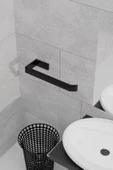Selenica Metal Mat Siyah Kağıt Rulo Havluluk, Montajsız Yapışkanlı Tasarım, Mutfak, Banyo Havluluk - 5