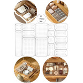 16li Set Modüler Çekmece Içi Düzenleyici Banyo Makyaj Takı Düzenleyici Ofis Masaüstü Organizer - 1