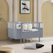 Setay MDF Beşik, Siesta Büyüyen Beşik 90x130 - Siesta Karyola 90x190 - Gri - 1