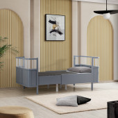 Setay MDF Beşik, Siesta Büyüyen Beşik 90x130 - Siesta Karyola 90x190 - Gri - 2