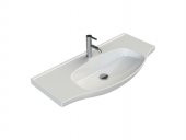 Turkuaz Cerastyle Lila Etajer Uyumlu Banyo Lavabo 100x45 cm - 1