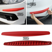 Tampon Koruma Kırmızı Karbon Kabartma Şerit Seti 2li Tampon Koruyucu Şerit Her Araca Uyumludur - 1