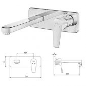 Eca Niobe Ankastre (Gömme) Lavabo Bataryası Set (102167613-K+102166601) - 2