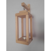 Petek Home Life ahşap askılı aplik fener mumluk 2 adet - 1