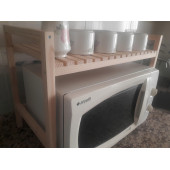 Petek Home Life tezgah üstü mikrodalga ahşap raf - 1