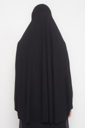 Kollu Sufle Çarşaf Üstü Peçeli Pratik Tesettür Hijab - Nikaplı Namaz Örtüsü - 8