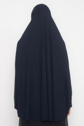 Kollu Sufle Çarşaf Üstü Peçeli Pratik Tesettür Hijab - Nikaplı Namaz Örtüsü - 5
