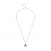 5628296 Swarovski Saat Kolye Pendant Watch, Triangle cut, Pink Rose gold-tone finish - 3