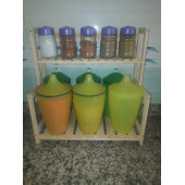 Petek Home Life tezgah üstü düzenleyici çok amaçlı ahşap raf - 3