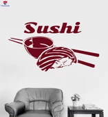 Dekorasyon Cam Duvar Sticker Suşi Japon Yemekleri Restoran Japonya Çıkartmalar Benzersiz Hediyelik - 1