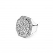 5651378 Swarovski Yüzük Dextera:Ring Signet Cre/Rhs 55 - 1