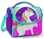Coral High Okul Sırt Çantası ve Beslenme Çantası Seti - Kız Çocuk Mor Unicorn - USB Soketli - 4