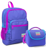 Coral High Mor Kız Çocuk İlköğretim Okul Sırt Çantası ve Beslenme Çanta Seti - 1