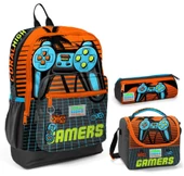 Coral High Turuncu Gamers Üçlü İlkokul Okul Çanta Seti thumbnail 1
