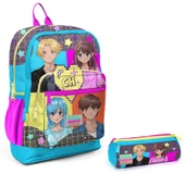 Coral High Mavi Pembe Anime İlkokul Sırt Çantası ve Kalemlik Seti thumbnail 1