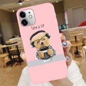 Apple iphone 11 Kılıf MüzikKolik Teddy Bear Lansman Silikon Kılıf Kapak - 1