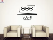 Dekorasyon Cam Duvar Sticker Suşi Rulo Logosu Japon Yemekleri Restoran Asya Mutfağı Benzersiz Hediyelik - 1