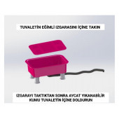 Yıkanabilir Kedi Tuvaleti Aycat Medium Paket ( PEMBE ) - 5