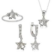 Lucky Life 925 Ayar Gumuss Yıldız Bayan Set - 1