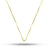 Lucky Life 925 Ayar Gumuss  Gold 0.30 Mikron 45 Cm Forse Lucky Life Lucky Life Kadın Zincir - 1