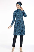 Zebra Desen Siyah Tesettür Mayo thumbnail 1
