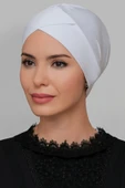 Çapraz Bağlı Beyaz Bone - 2