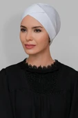 Çapraz Bağlı Beyaz Bone - 1