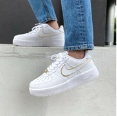 Nike Air Force 1 Low Icon Clash White Metallic Gold (W) Günlük Spor Ayakkabı AO2132-102 thumbnail 6
