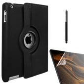 Gpack Apple iPad Mini 4 Kılıf Kapaklı Standlı 360 Dönebilen Koruma dn11  Nano  Kalem - 1