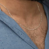 1.50 mm Lucky Life 925 Ayar Gumuss Figaro Zincir - 0.40 mikron - 3