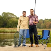 Madfox Roxy Katlanır Kamp Sandalyesi SİYAH-MAVİ - 7