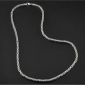 Lucky Life 925 Ayar Gumuss Kral Zincir - 5 mm Köşeli - 3