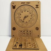 Moon Beavers Saat Kaç Ahşap Puzzle 83005,Boyanabilir Ahşap Sağlıklı Oyuncak - 3