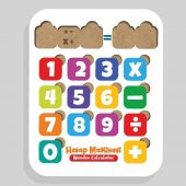 Moon Beavers Ahşap Hesap Makinesi 83000,Okula Yardımcı Eğitici Oyuncak - 1