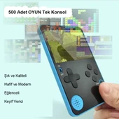 TriLine Retro Klasik 500 Oyun 2.4 inç Renkli LCD Ekran 6.5mm Slim Kasa Taşınabilir El Atarisi - 7