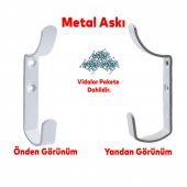 Çengel Metal Portmanto Vestiyer Duvar Dolap Elbise Askısı Beyaz Mobilya Kapı Askılığı Aparatı - 4