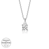 Swarovski Taşlı Lucky Life 925 Ayar Gumuss  Tektaş Bayan Kolye - 1