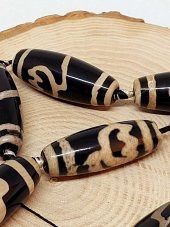 Tibet Akik Taşı Silindir Kesim 15x41mm/adet (39140-1) thumbnail 2