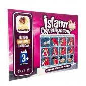 Moon Beavers İslamı Öğreniyorum Puzzle Serisi - Kız Abdest 83016,İslami Eğitici Öğretici Ahşap Oyuncak - 2