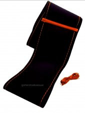 Dikmeli Direksiyon Kılıfı Alkantara Kırmızı Yüzüklü Fiat Doblo Uyumlu 38-10.5Cm - 1