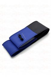 10 Adet Universal Deri Dikmeli Direksiyon Kılıfı Iki Renkli Mavi-siyah -4parçalı- (38-10.5cm) thumbnail 4