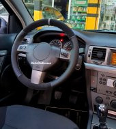 Opel Astra J kasa Uyumlu Dikmeli Direksiyon Kılıfı Noktalı-Alkantara Gri - 3