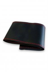 Vw Caddy Uyumlu (2010-2021) Dikmeli Direksiyon Kılıfı Siyah Soft Lüx Kırmızı Dikişli thumbnail 2