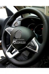 Fiat Uno Uyumlu Dikmeli Direksiyon Kılıfı Soft Siyah Deri-Siyah İpli ( 38cm×10cm ) - 1